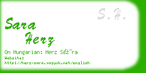 sara herz business card